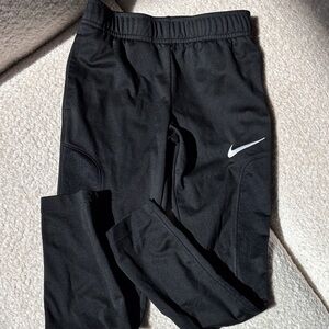Nike Kids Black Leggings with White Logo